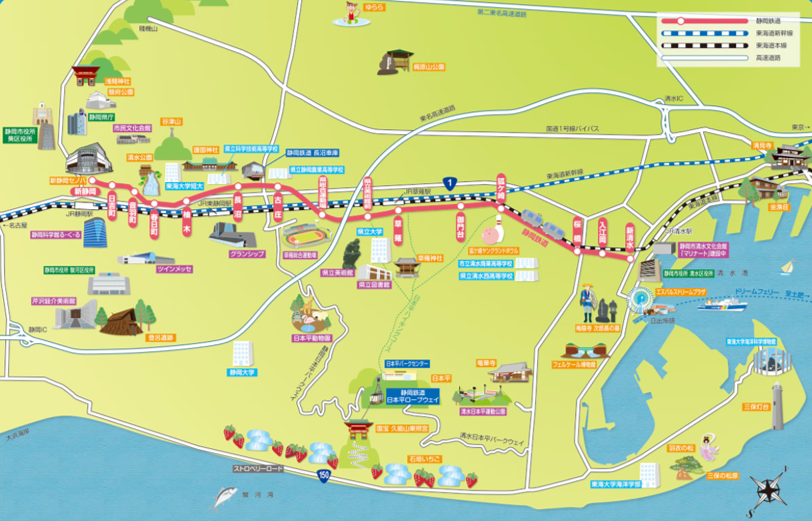 静鉄電車マップ